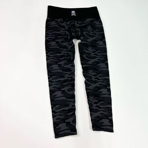 Soulcycle Camo Seamless Tights Leggings Womens Medium Black Compression Pants